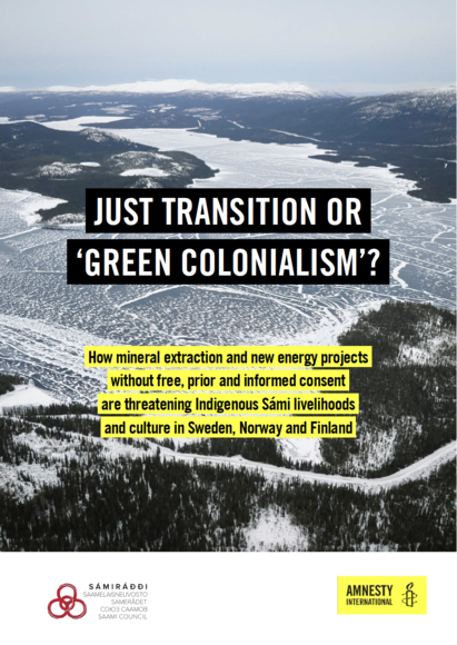 Amnestys rapport "Just transition or green colonialism?"
