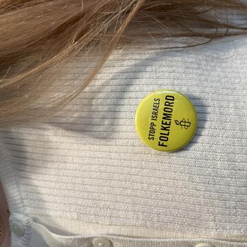 Stopp Israels folkemord- button